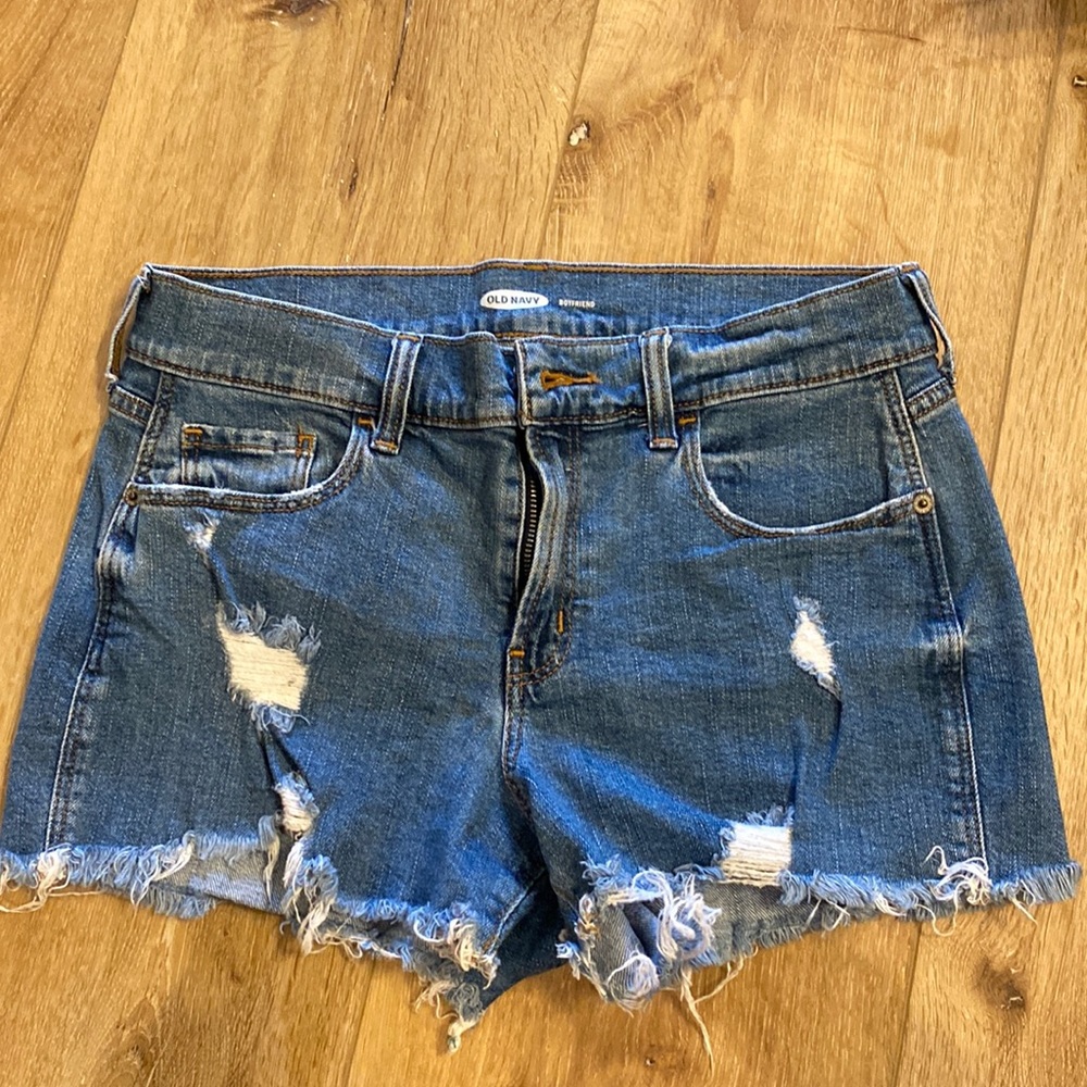 Old navy distressed jean shorts